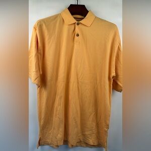 Tommy Bahama Men's Supima Orange Short Sleeve Polo Shirt Size Medium Golf Causal